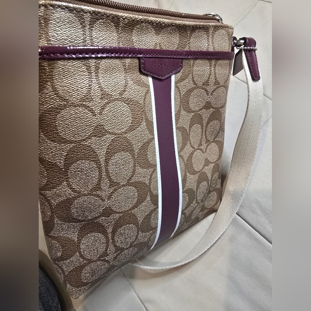 Coach Crossbody Bag - Brown and Purple - Picture 8 of 11